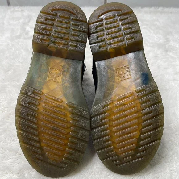 Dr. Martens Kid's Delaney Iridescent Glitter Combat Boots Lace Up Shoes Size 1 - Picture 5 of 11